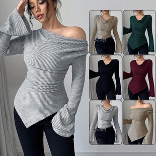 Women's Blouse Longsleeve Soli - Blouse Off Shoulder のレビューと価格