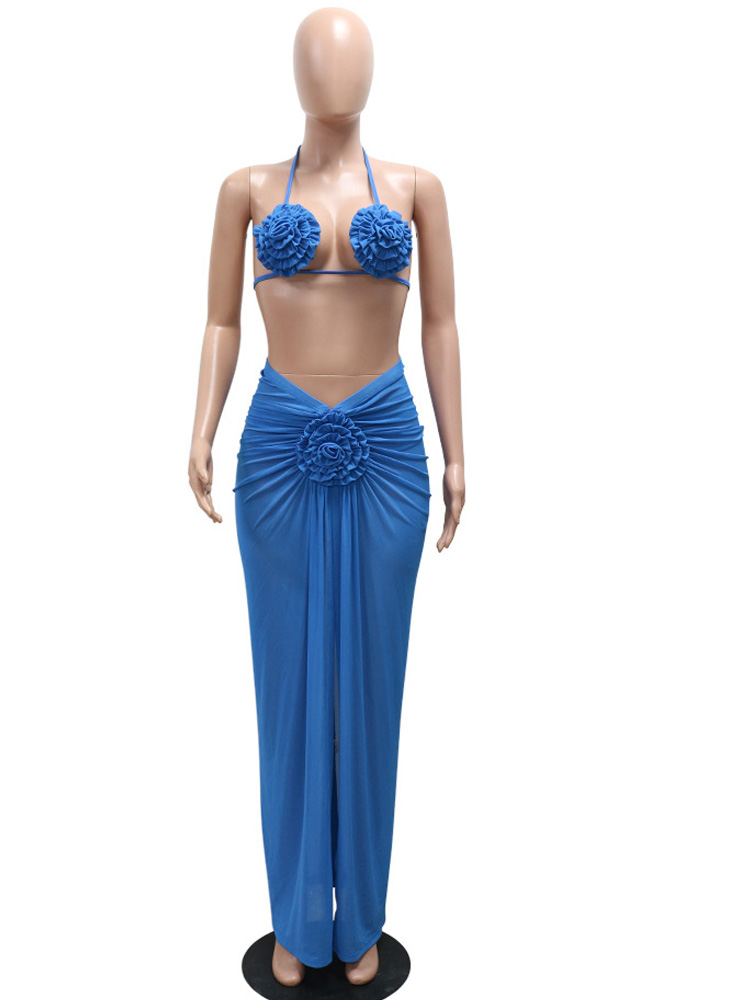 Beyprern Women's Royal Blue 3D - Swimsuit Bikini Ruched のレビューと価格