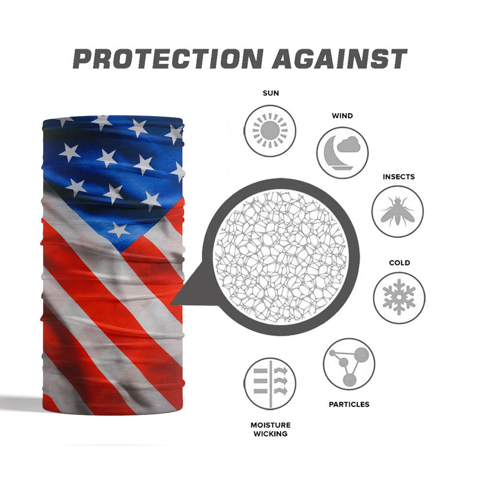 USA Flag Pattern Sun Protectiv - Headband Summer Knit のレビューと価格