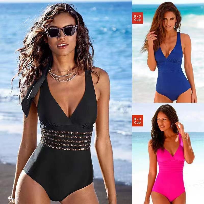 Woman Swimsuit Tankini Solid C - Swimsuit Bikini Ruched のレビューと価格