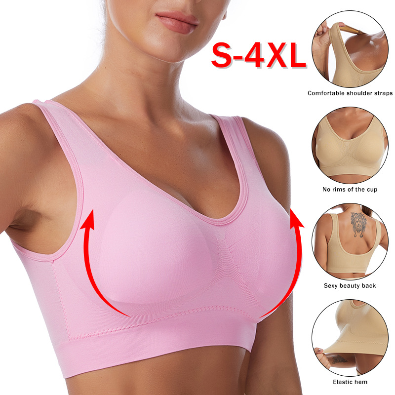 Sexy Women Bra Plus Size Seaml - Bralette Triangle Set のレビューと価格