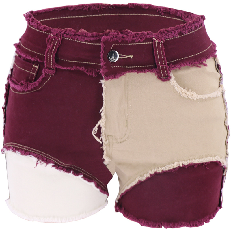 Fashion Mid-Waist Slim Fit Tor - Shorts Denim Frayed のレビューと価格