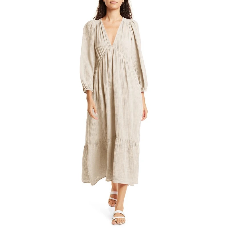 Muslin 100% Cotton Long Sleeve - Linen Dress Wrap のレビューと価格