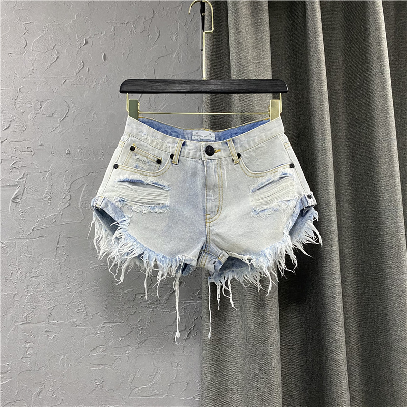 Summer Sexy Shorts Women Zippe - Shorts Denim Frayed のレビューと価格
