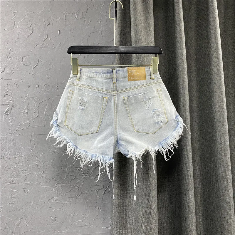 Summer Sexy Shorts Women Zippe - Shorts Denim Frayed のレビューと価格