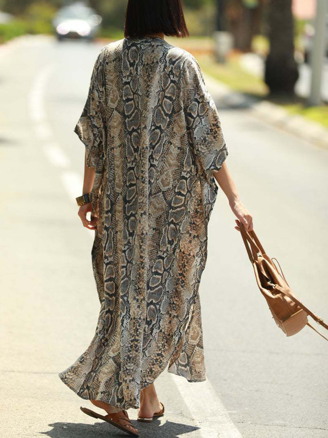 Bohemian Print Beach Cover-Up  - Cover Up Kaftan のレビューと価格