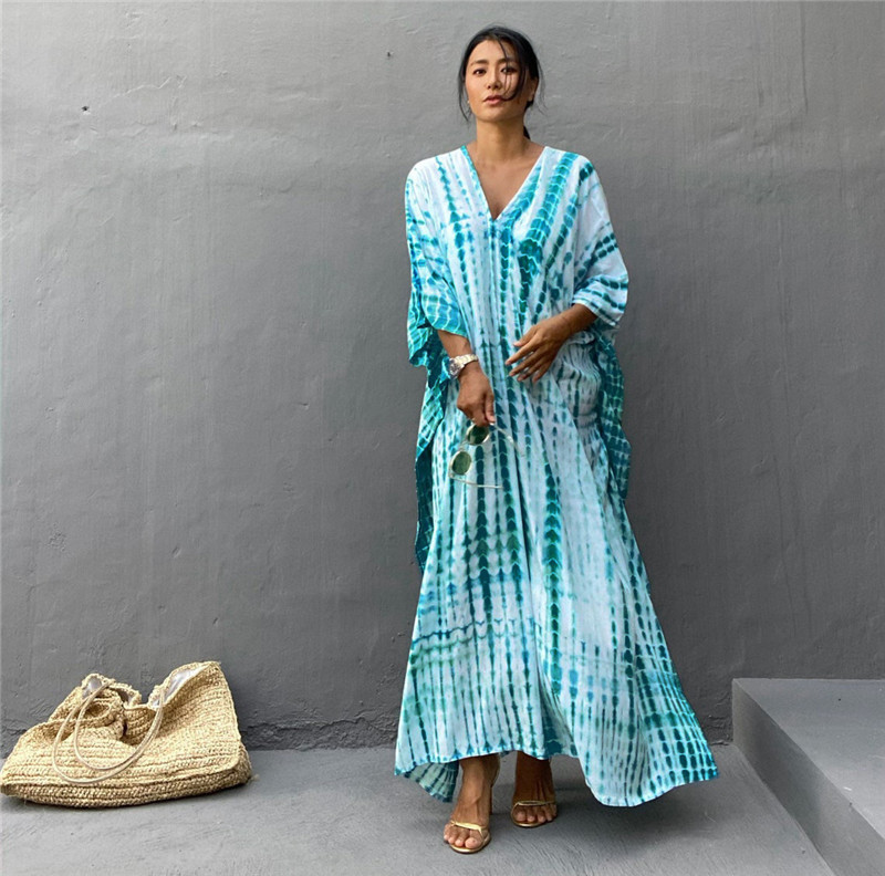 Plus Size Women Beachwear Long - Cover Up Kaftan のレビューと価格