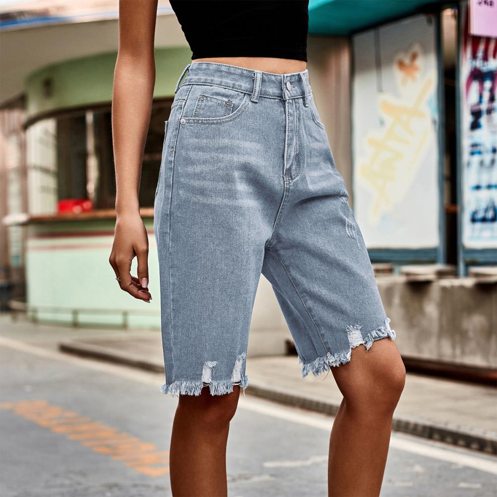 2026 Women's Distressed Bermud - Shorts Denim Frayed のレビューと価格
