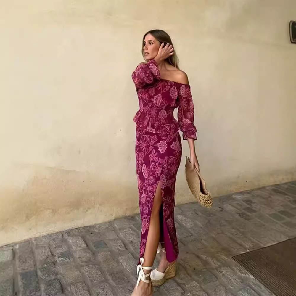 Women's Fashion Printed Off-Sh - Blouse Off Shoulder のレビューと価格