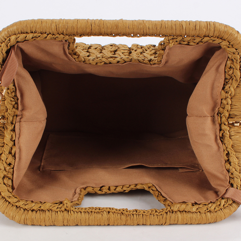 Elegant Ladies Chain Hand Knit - Crochet Bag Raffia のレビューと価格