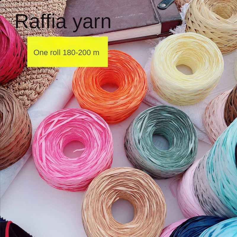 180m raffia Yarn paper Grass f - Crochet Bag Raffia のレビューと価格