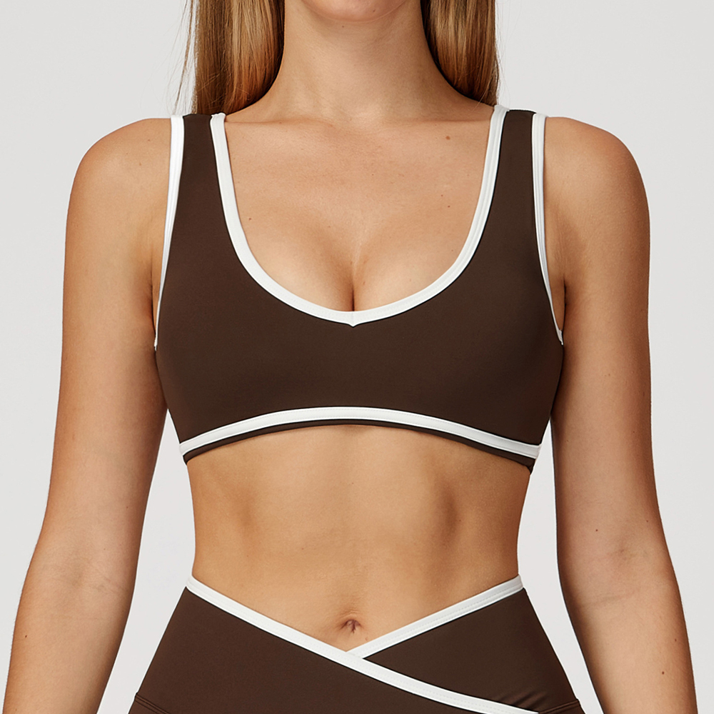 V-Neck Sports Bra Women Top Pu - Crop Top Crochet のレビューと価格