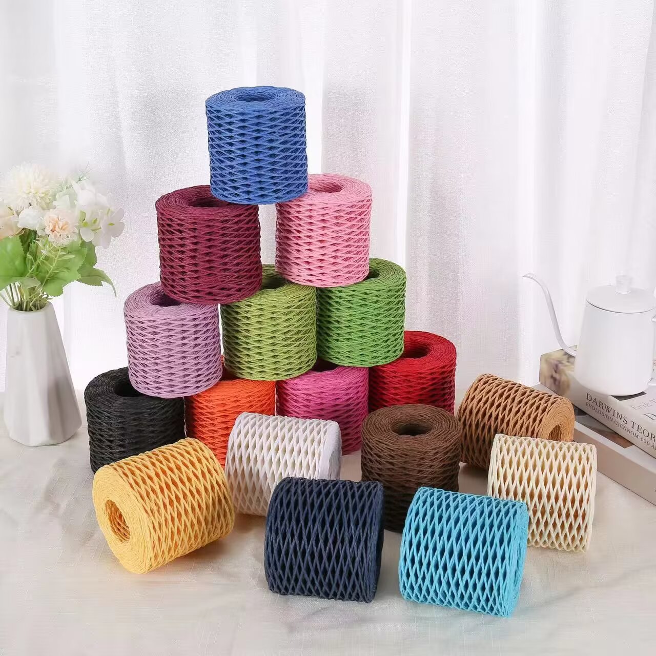 190g Raffia Yarn, Straw Paper  - Crochet Bag Raffia のレビューと価格