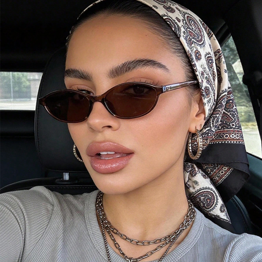 Fashion Oval Simple Literary S - Sunglasses Cat Eye のレビューと価格