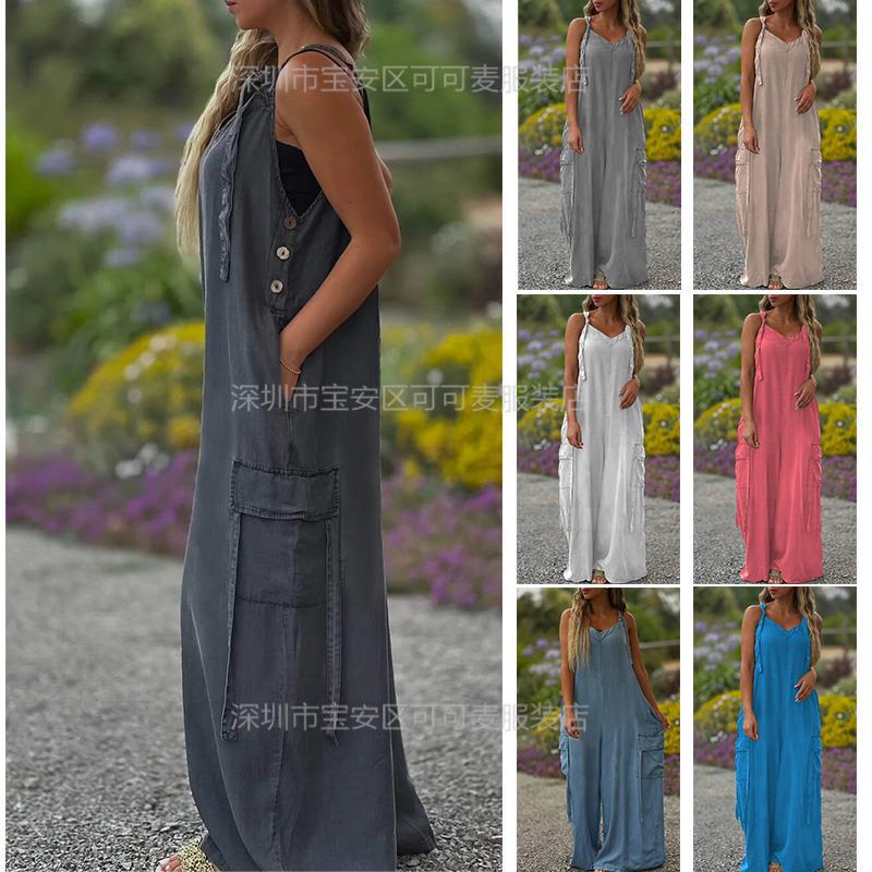 Loose Summer Jumpsuit Casual L - Jumpsuit Linen Relaxed のレビューと価格