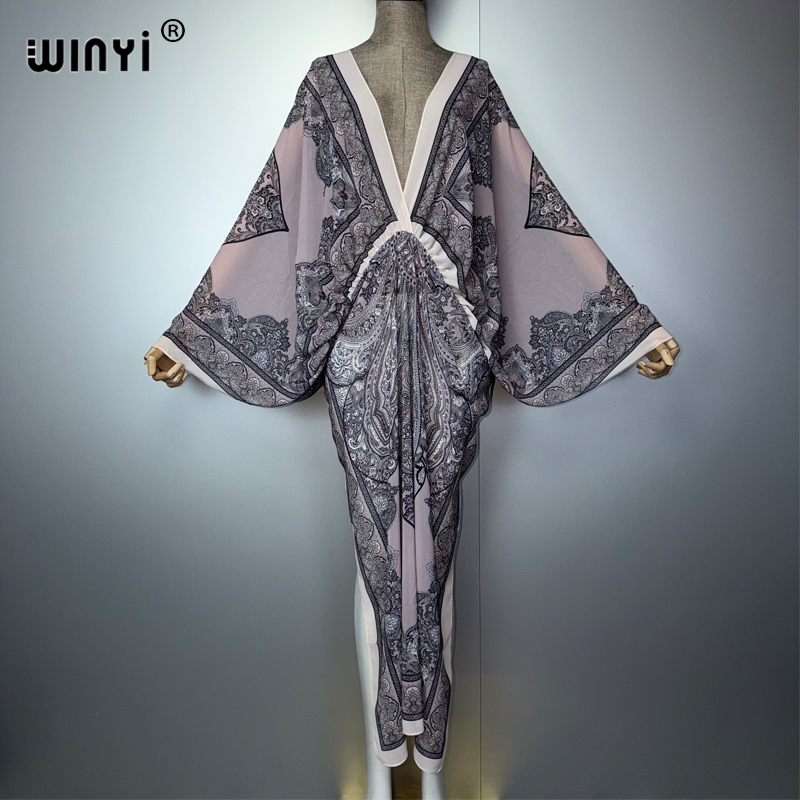 WINYI V-neck Sexy Dress Arabic - Cover Up Kaftan のレビューと価格