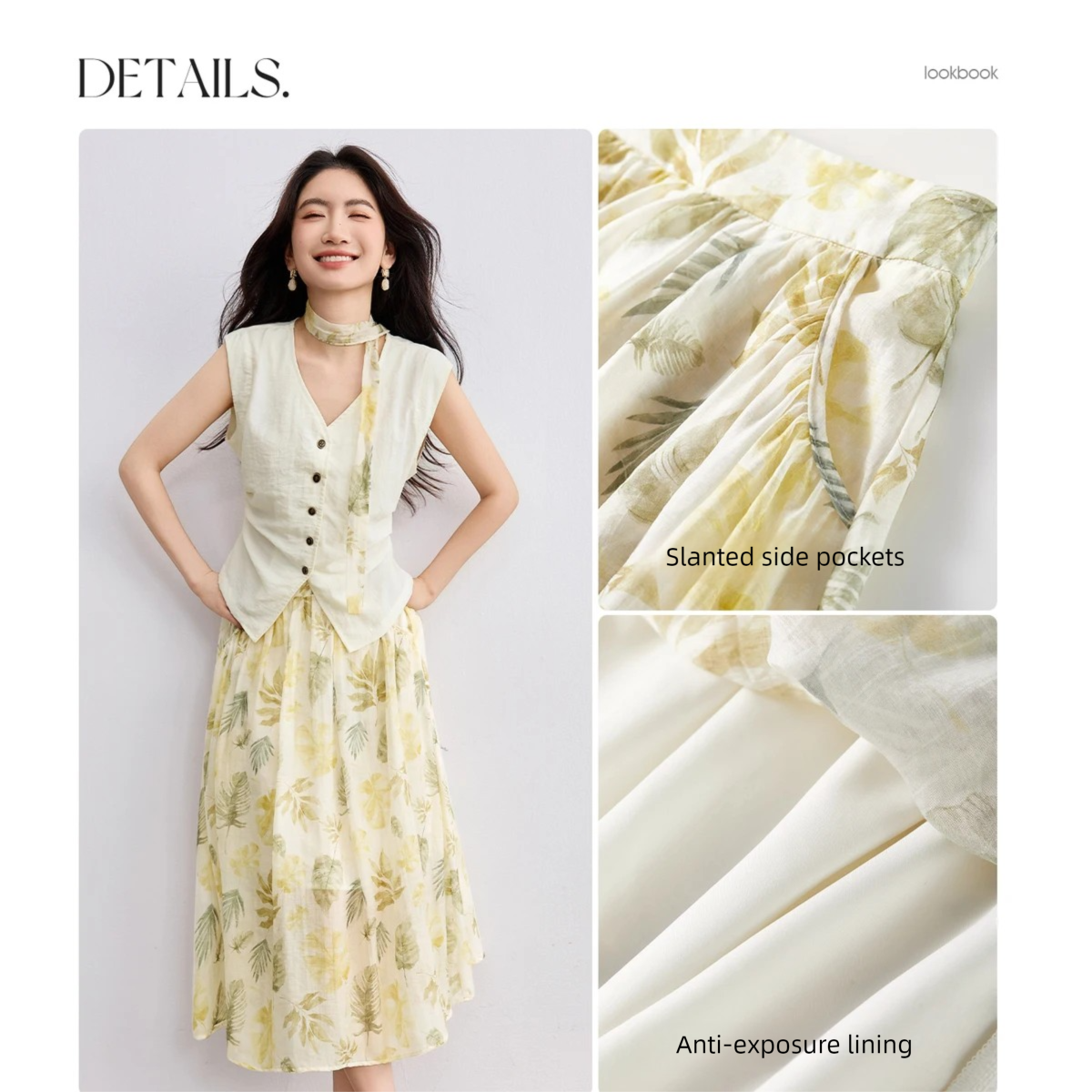 SENTUBILA Elegant Skirt Holida - Midi Skirt Floral のレビューと価格