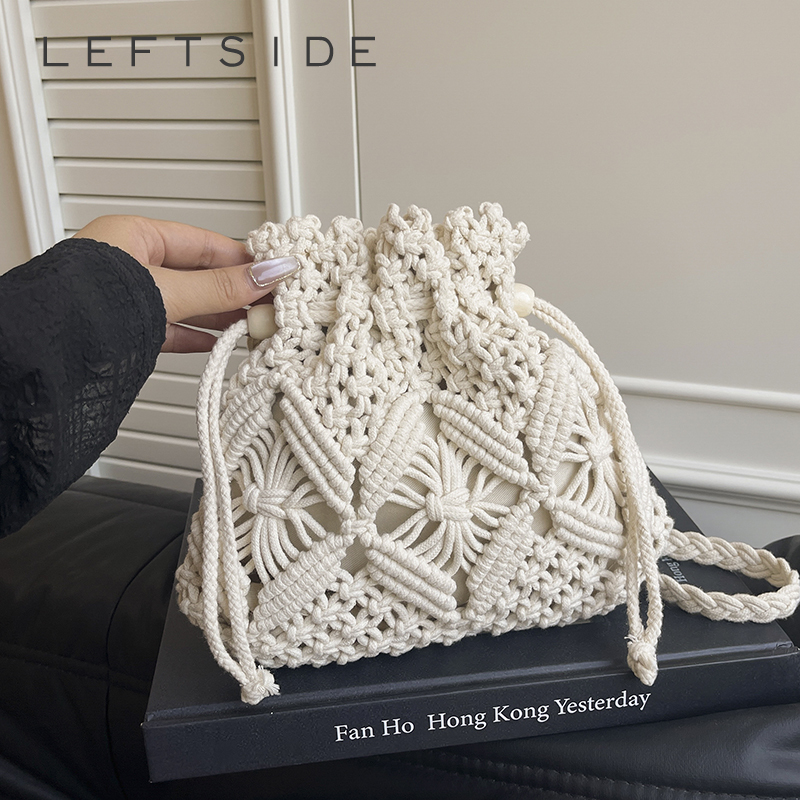 LEFTSIDE Weave Small Shoulder  - Crochet Bag Raffia のレビューと価格