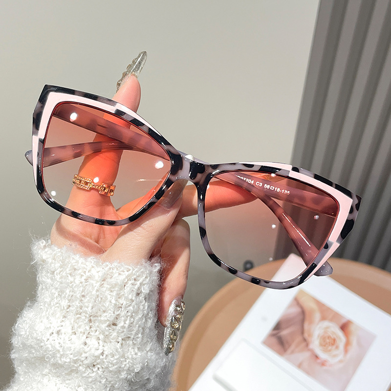 Women Color Block Cat Eye Eyeg - Sunglasses Cat Eye のレビューと価格