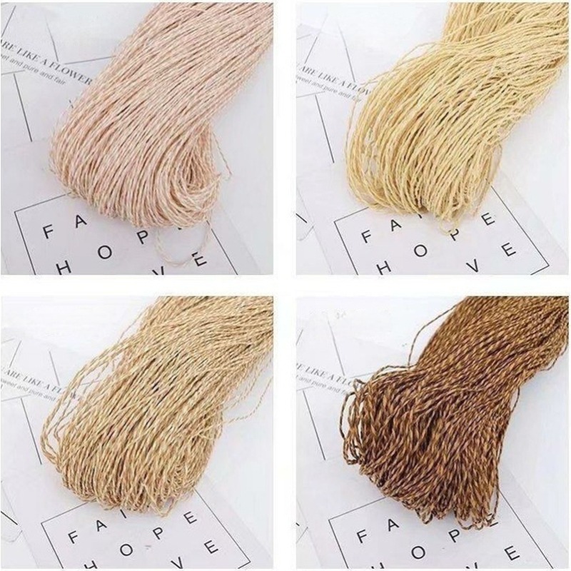 200g 2ply Cotton Raffia Yarn f - Crochet Bag Raffia のレビューと価格