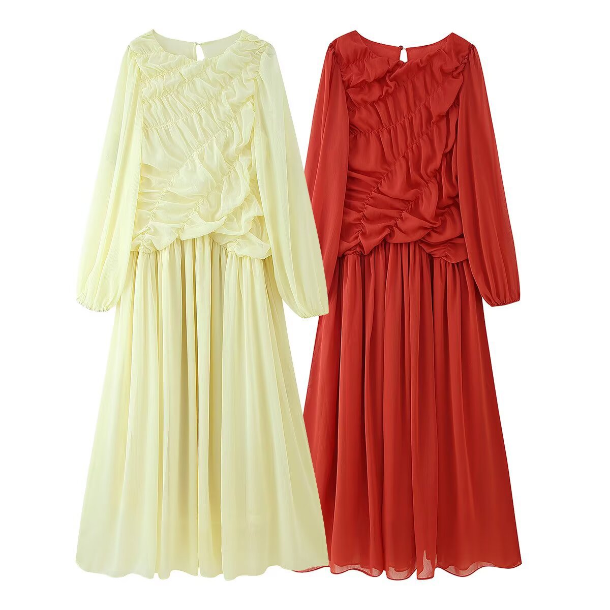 Autumn Long Sleeve Dresses 202 - Linen Dress Wrap のレビューと価格