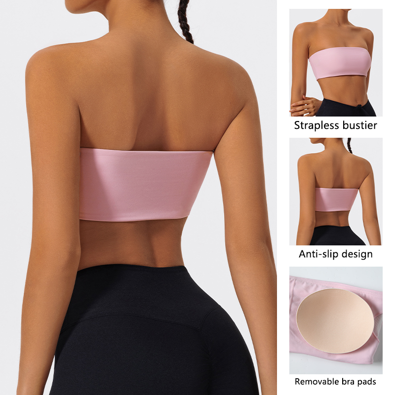 Strapless Sports Bra Gym Crop  - Crop Top Crochet のレビューと価格