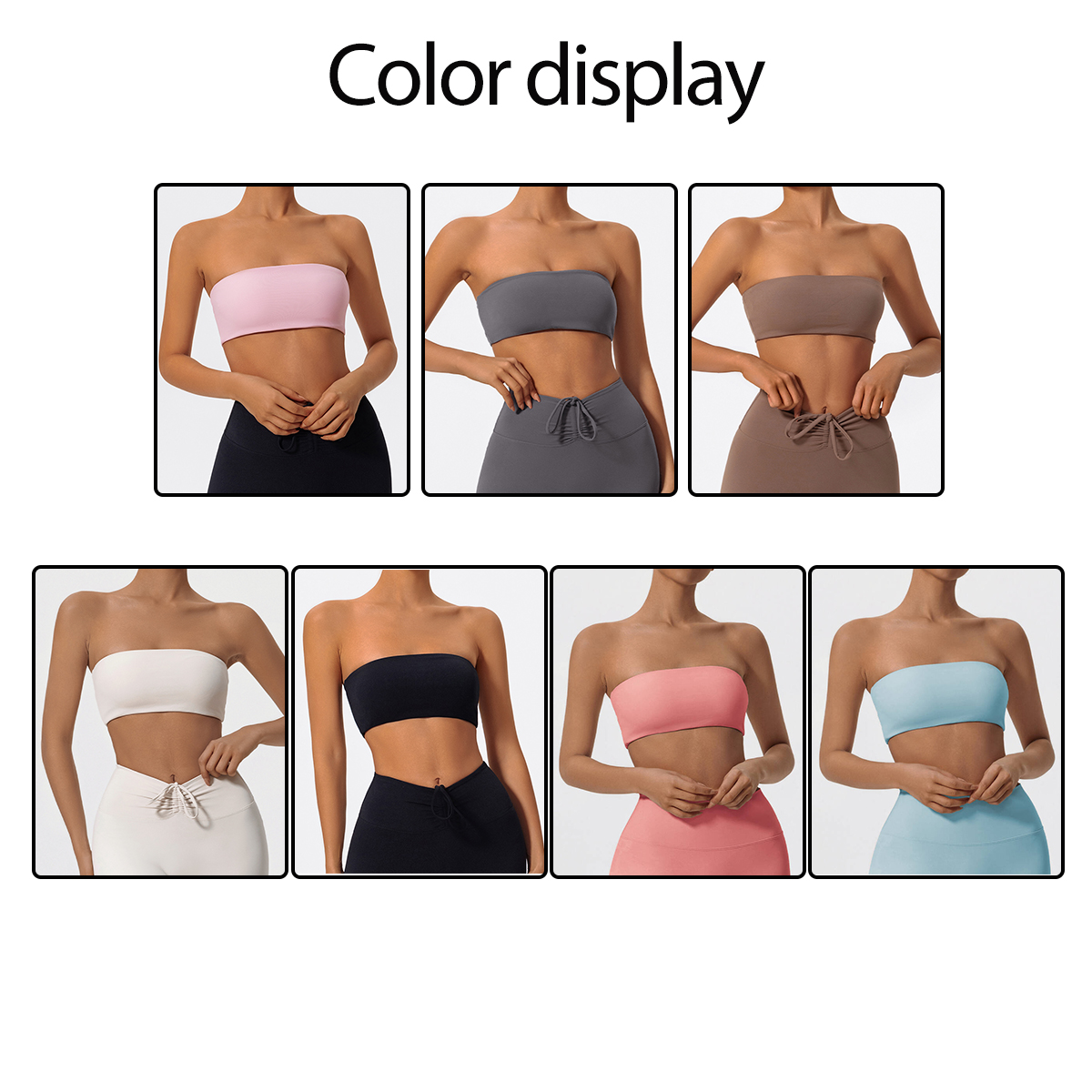 Strapless Sports Bra Gym Crop  - Crop Top Crochet のレビューと価格
