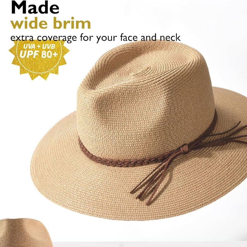 1pc Summer Straw Beach Sun Hat - Hat Floppy Wide のレビューと価格