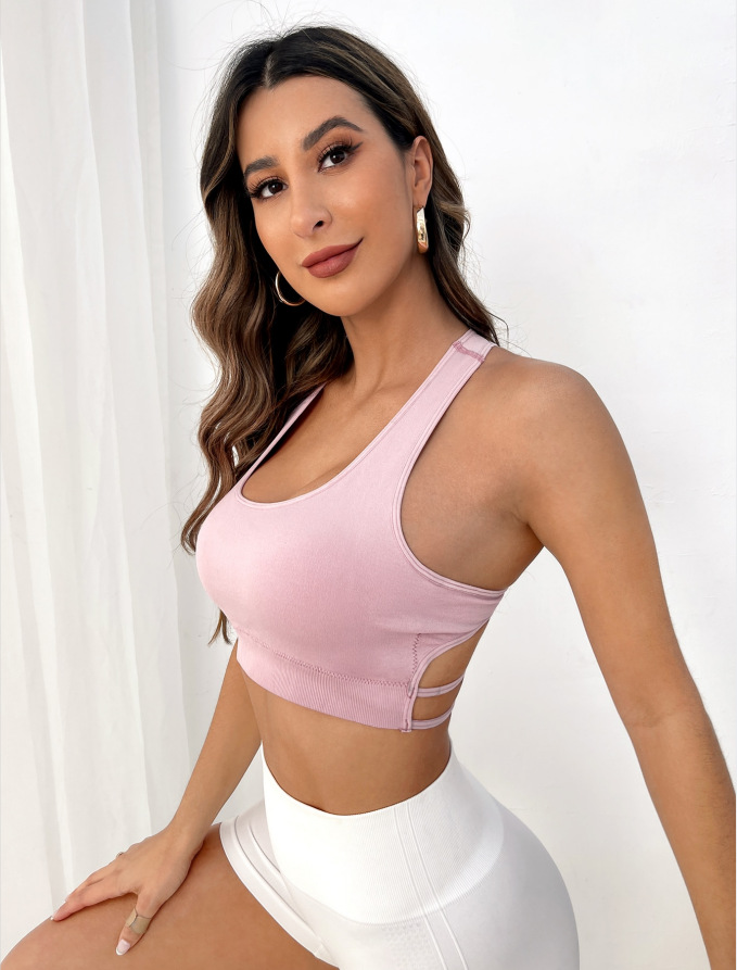 Breathable Sports Bra Fitness  - Crop Top Crochet のレビューと価格