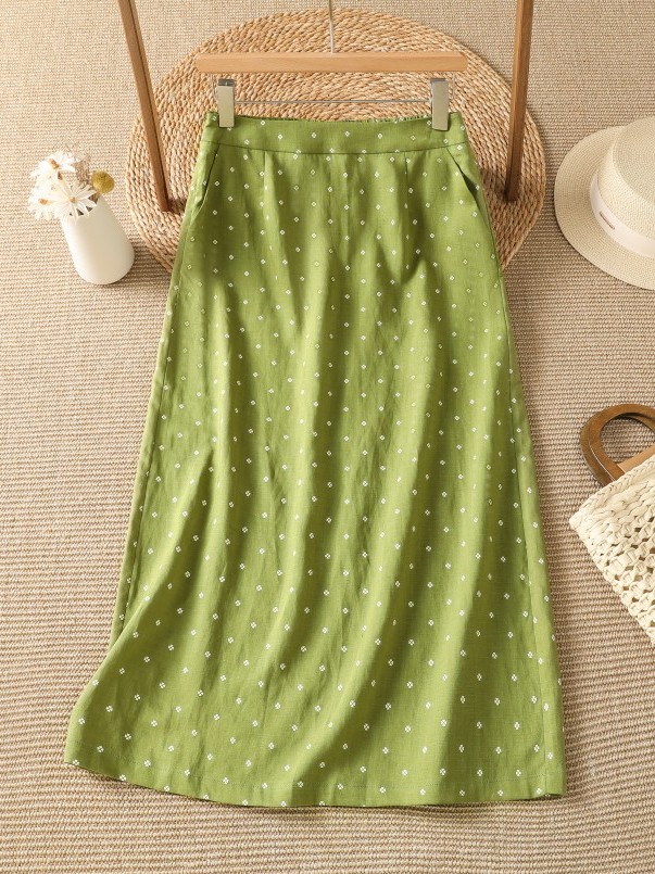 High Waist Floral Half Skirt T - Midi Skirt Floral のレビューと価格