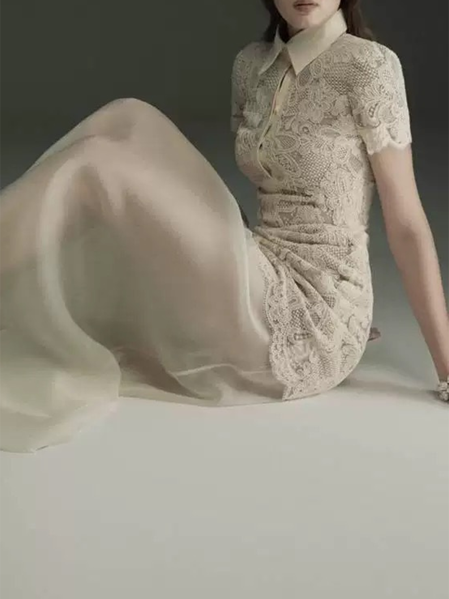TWOTWINSTYLE Patchwork Lace Dr - Linen Dress Wrap のレビューと価格