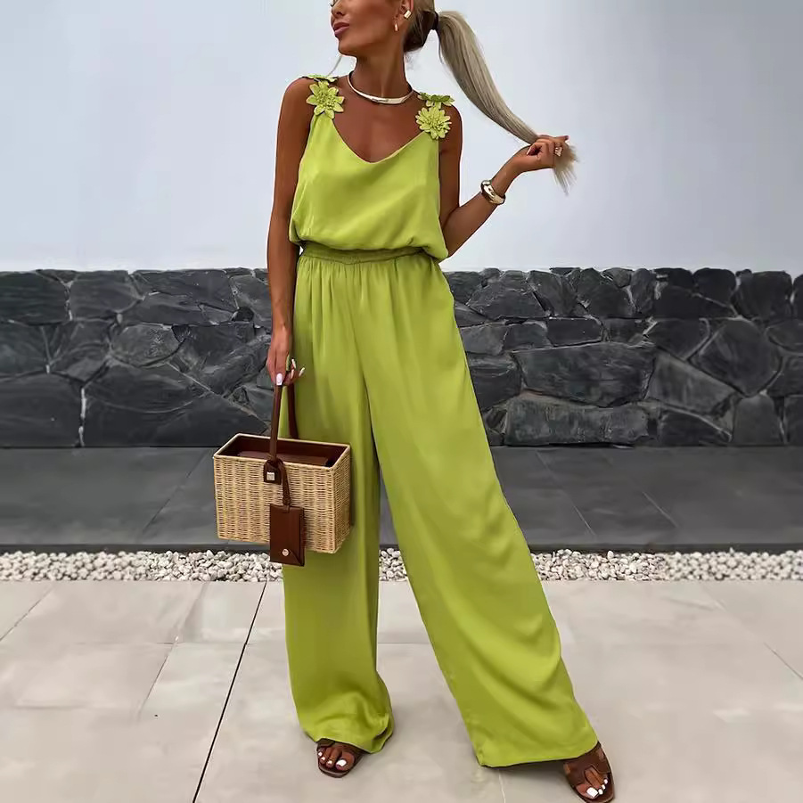 Casual Jumpsuit Strappy Sleeve - Jumpsuit Linen Relaxed のレビューと価格