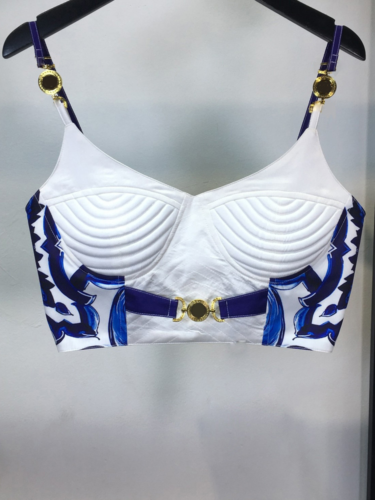 Summer Bohemain Blue And White - Romper Floral Print のレビューと価格