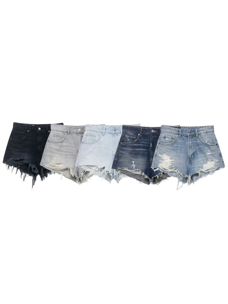 HH Women's High Waisted Denim  - Shorts Denim Frayed のレビューと価格