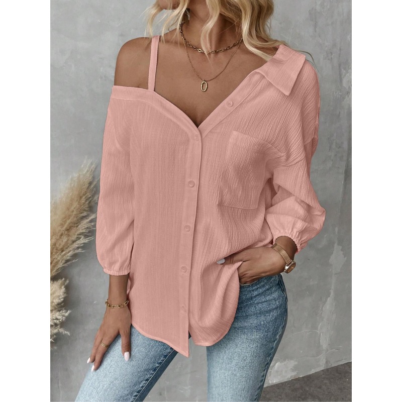 Plus Size1XL-5XL Women Blouses - Blouse Off Shoulder のレビューと価格
