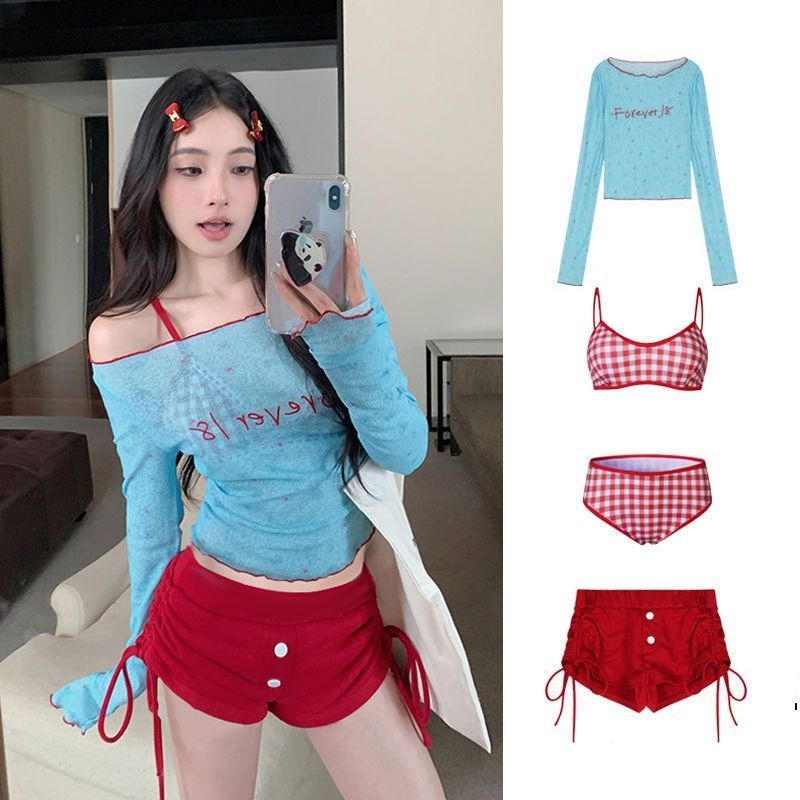 Sexy Suits Women Dopamine Styl - Swimsuit Bikini Ruched のレビューと価格