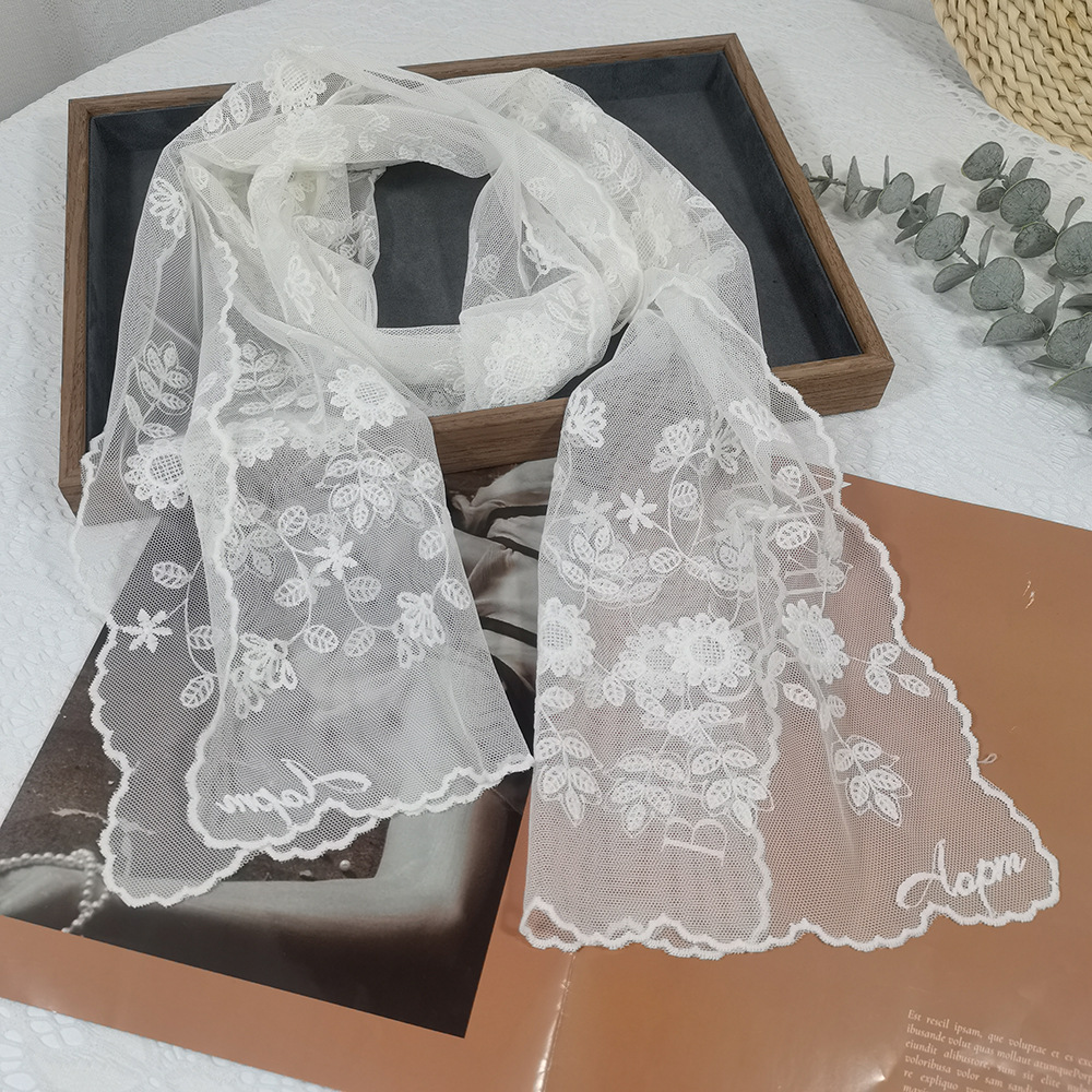 Lace Sunflower Silk Scarf Fair - Headband Summer Knit のレビューと価格