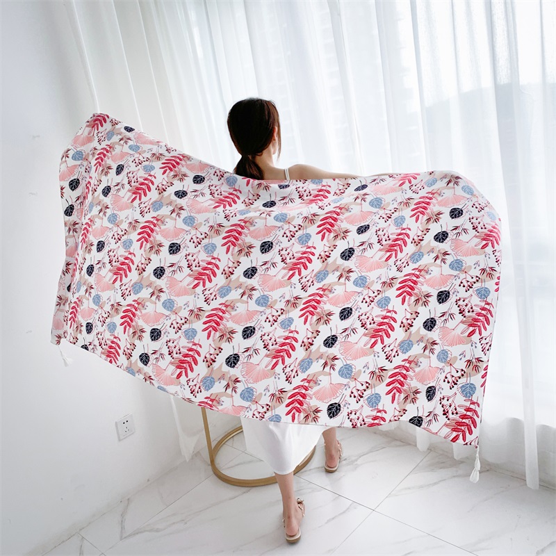 90x185cm Cotton Linen Print Su - Linen Dress Wrap のレビューと価格