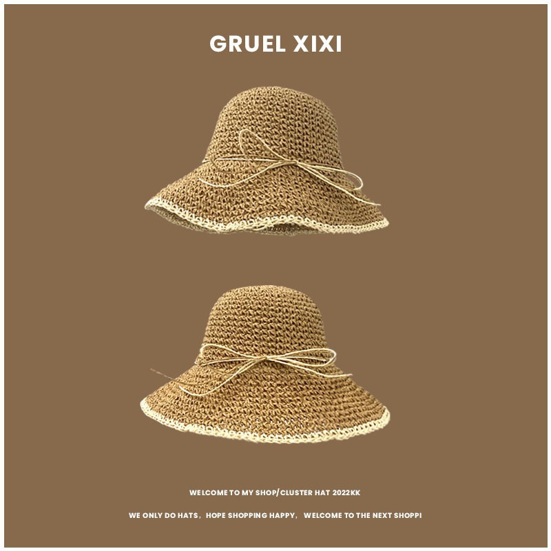 1pc Women's Summer Beach Straw - Hat Floppy Wide のレビューと価格