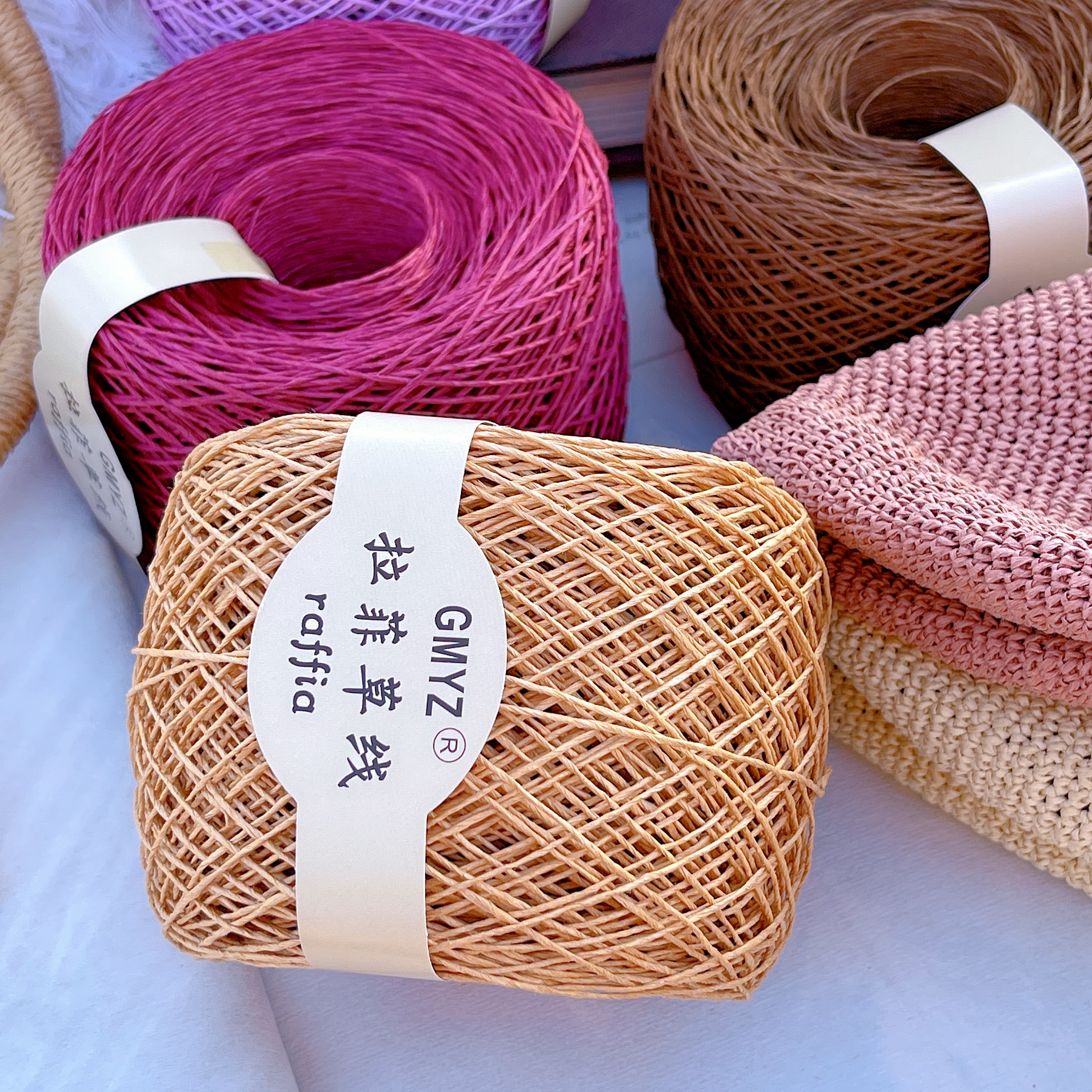 220M/Roll Washable Japanese Pl - Crochet Bag Raffia のレビューと価格