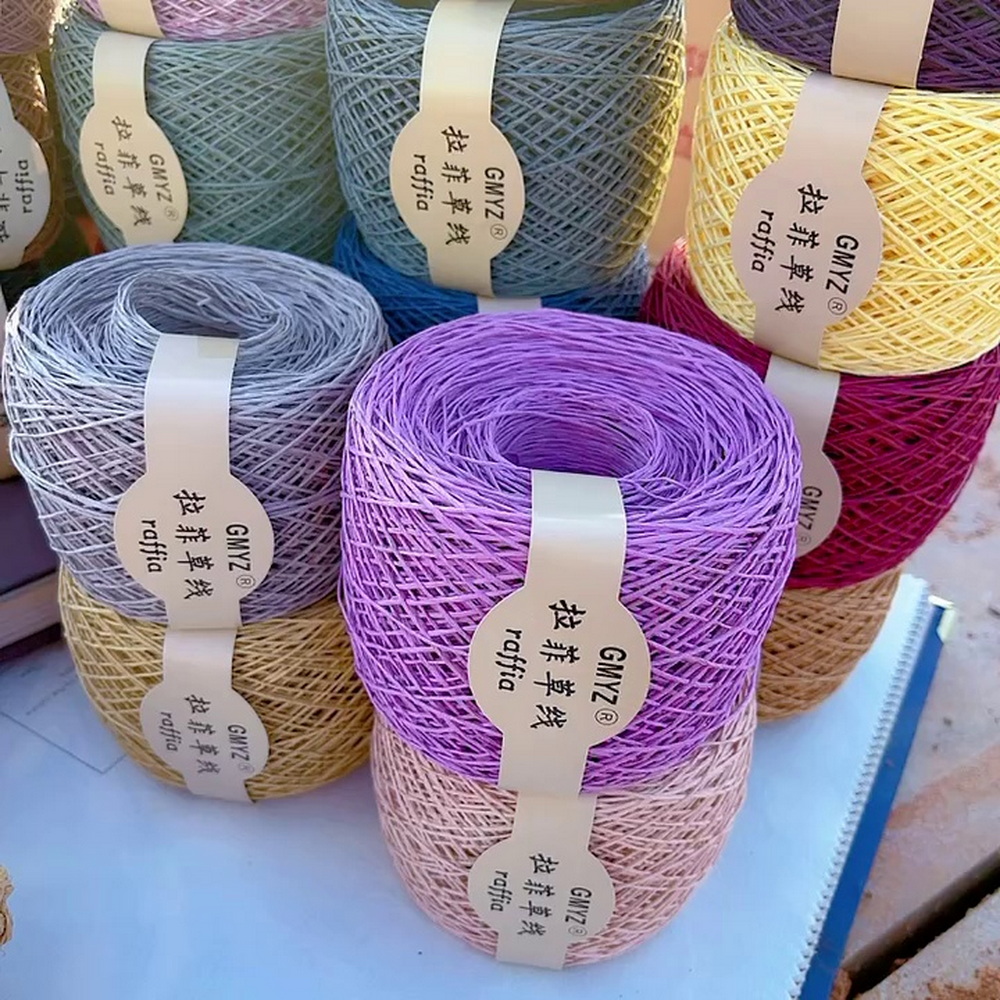 220M/Roll Washable Japanese Pl - Crochet Bag Raffia のレビューと価格
