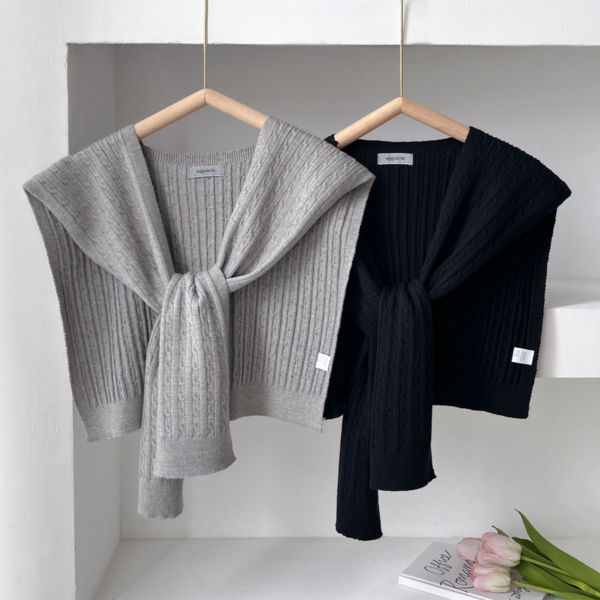 NEW Korean Autumn Knit Shawl F - Blouse Off Shoulder のレビューと価格